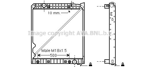 AVA QUALITY COOLING Радиатор, охлаждение двигателя MEA2193